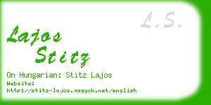 lajos stitz business card